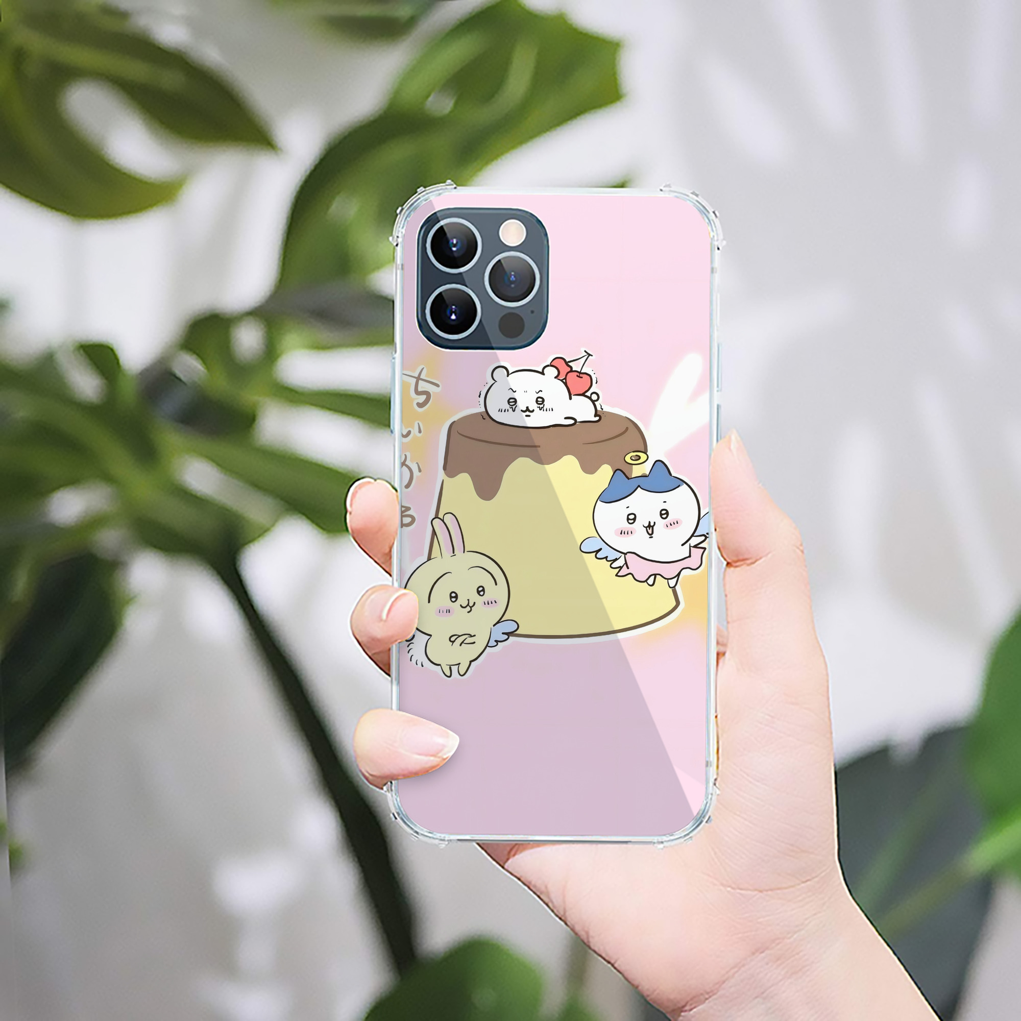 （画像用） ちいかわ Chii-kawa 【iPhone 12シリーズ対応】透明スマホケース（クリアソフトケース）